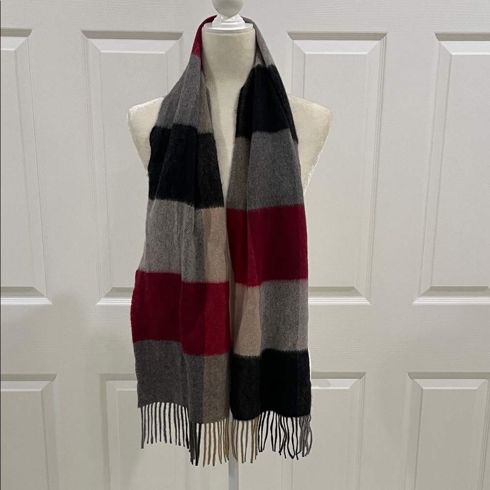 Bloomingdale's Multicolor Striped 100% Cashmere Scarf